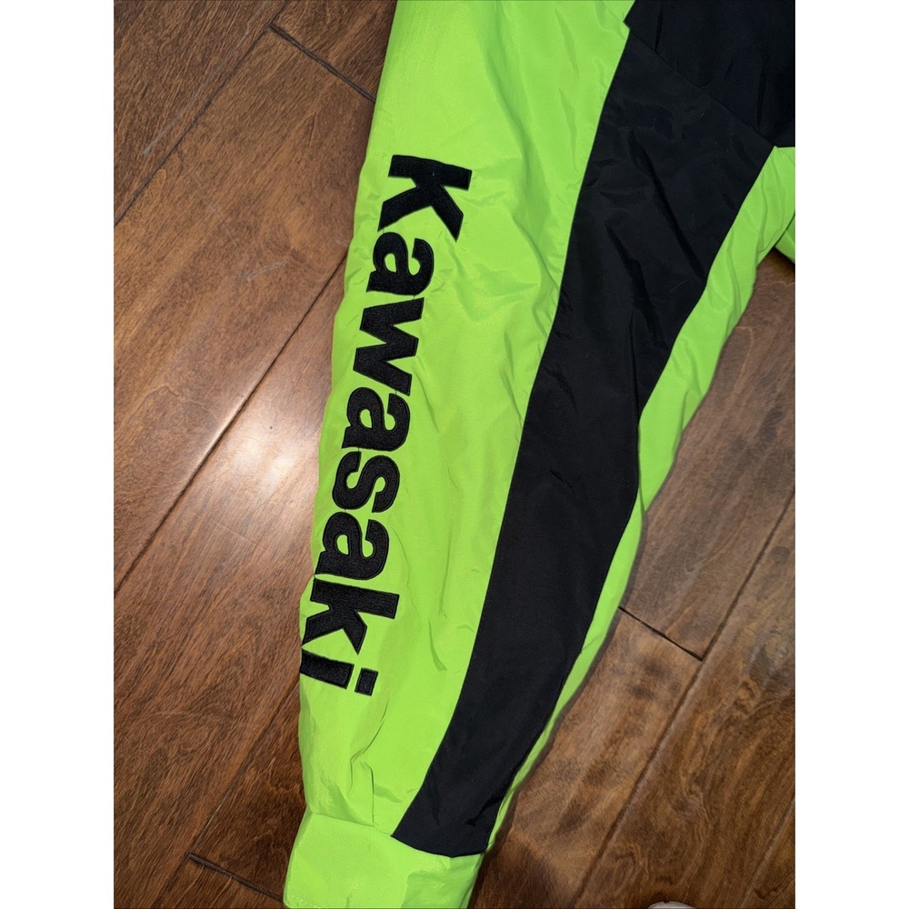 XL Vintage Kawasaki Monster Energy Racing 2 Piece Jacket & Fleece Sweater Zip up - Picture 5 of 16